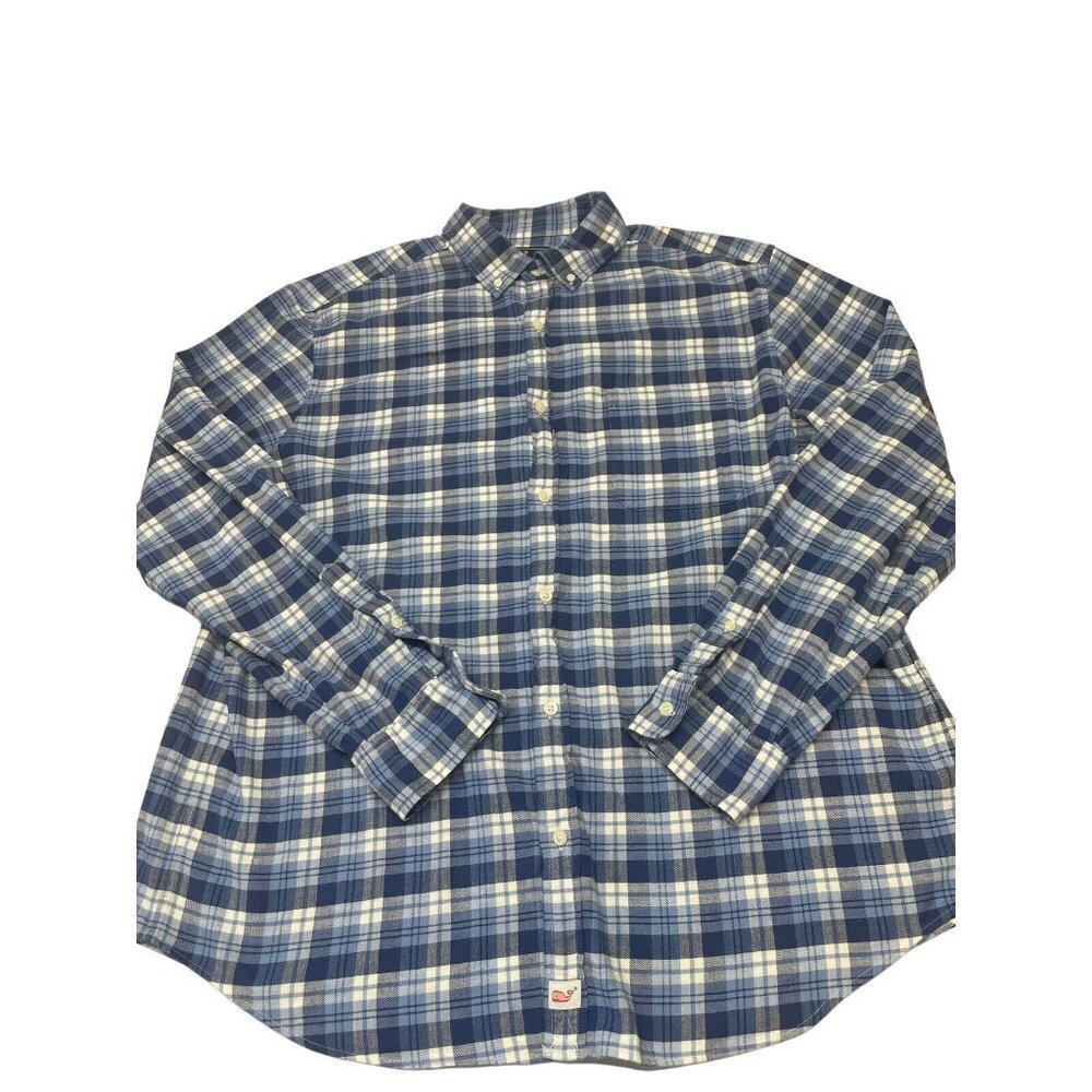 Vineyard Vines Button Down Shirt Men’s XL Blue Plaid Classic Fit Murray